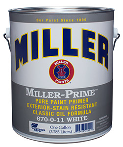 Exterior Miller Prime Pure Paint Primer